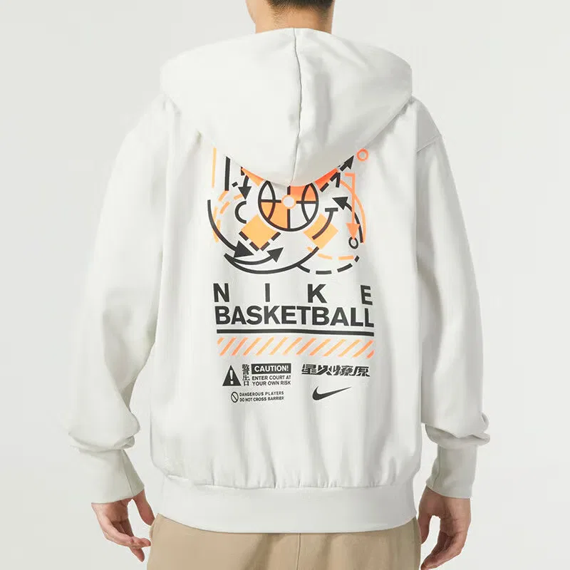 Худи с логотипом Dri-Fit Nike, белый — фото 4