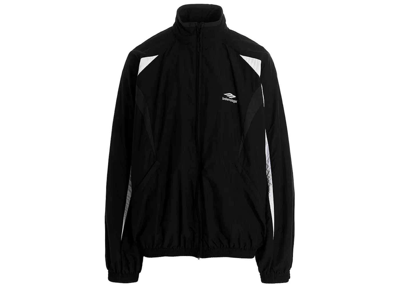 Мужская куртка с принтом Balenciaga 3B Sports Icon Track Jacket, Black/White