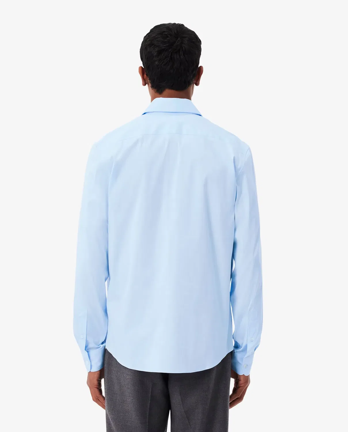 Мужская рубашка из эластичного поплина с длинным рукавом Lacoste, Azul Claro — фото 2