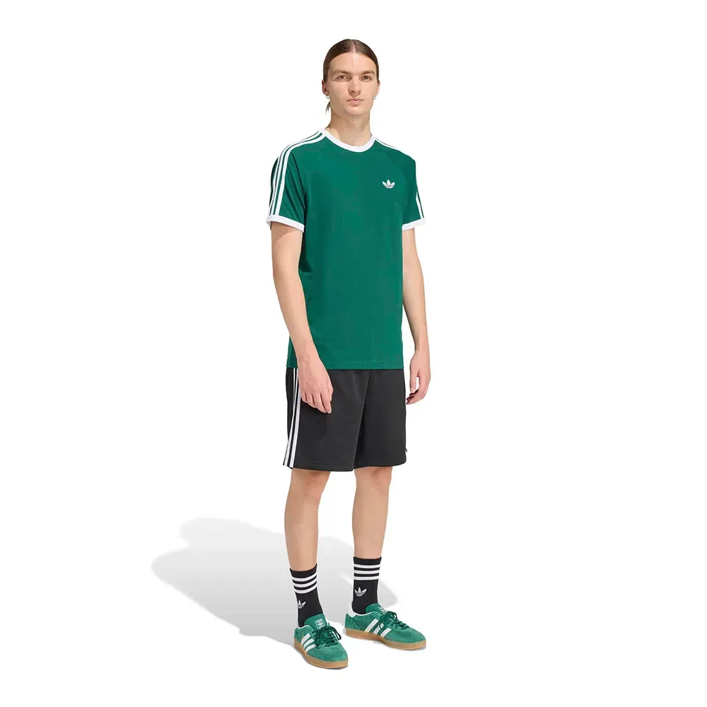 Мужская футболка с коротким рукавом с полосками 3 Stripes Adidas Originals, Green — фото 4