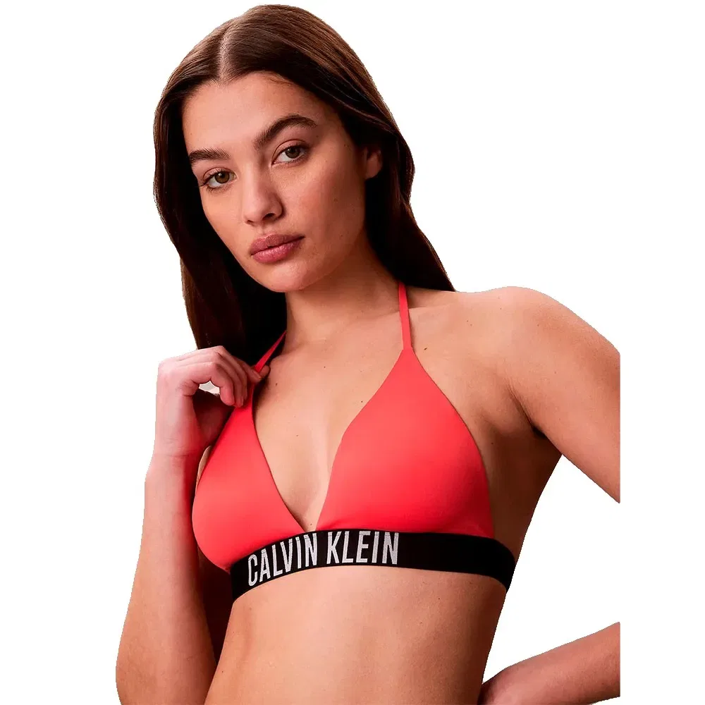 Топ-бикини треугольник Calvin Klein, розовый