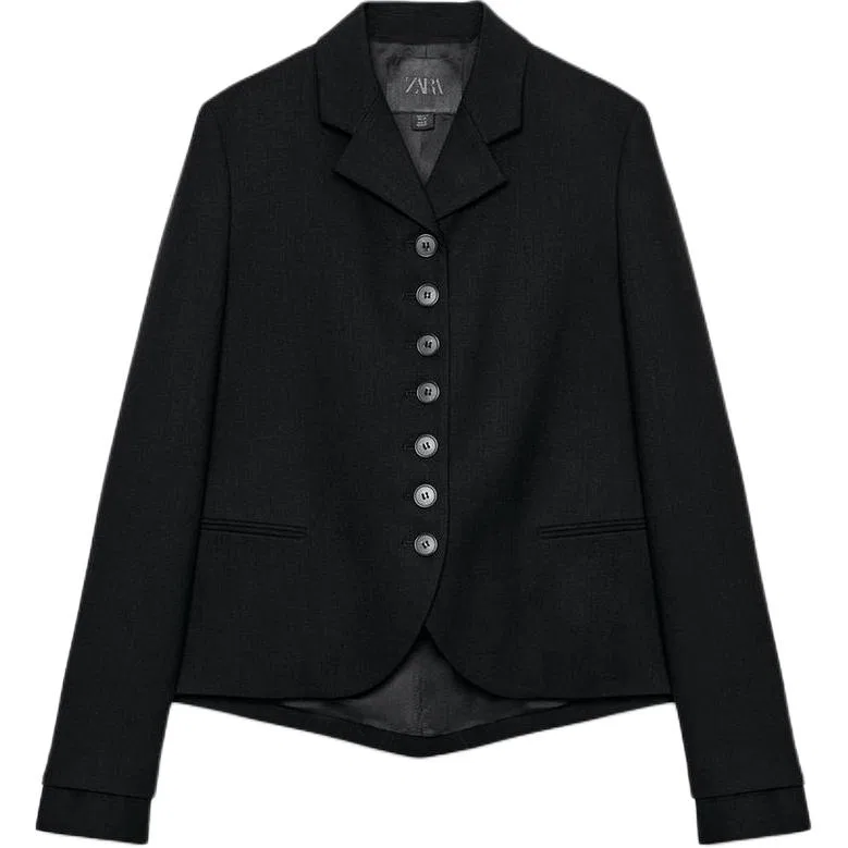 Женский деловой костюм с лацканами ZARA, Black
