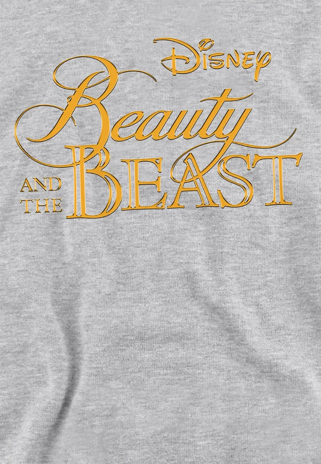Детский худи с принтом Beauty and the Beast Disney, Grey — фото 2