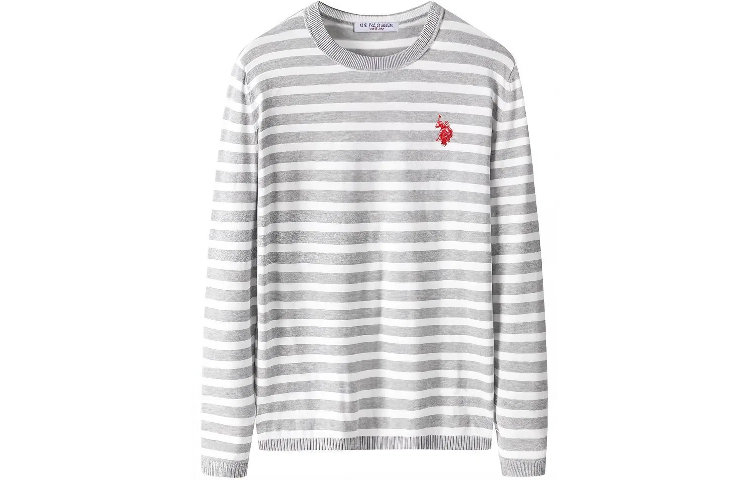 Мужская футболка с круглым вырезом U.S. POLO ASSN., Medium Gray Stripes
