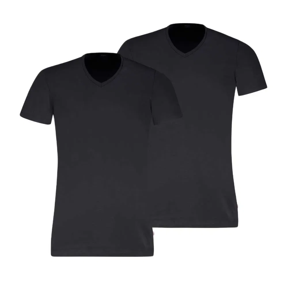 Мужской комплект футболок с V-образным вырезом Levi's, Black