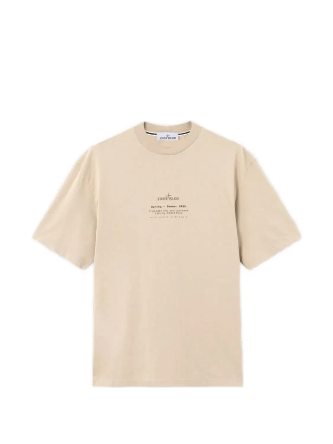 Футболка с мотивом компаса из органического хлопка Stone Island, нейтральные