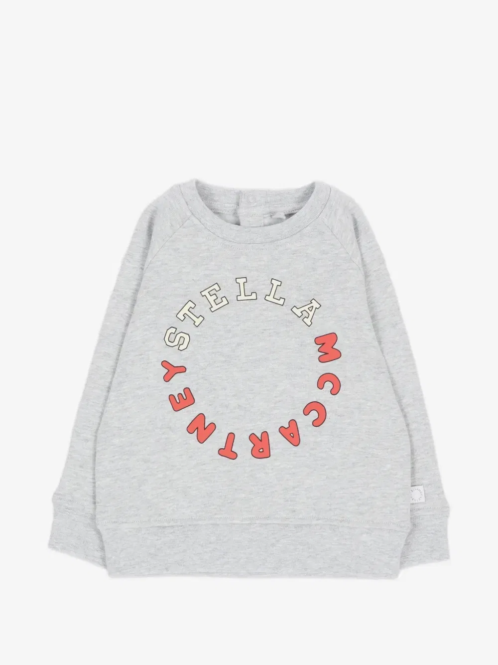 Хлопковая толстовка с логотипом Stella McCartney Kids, серый