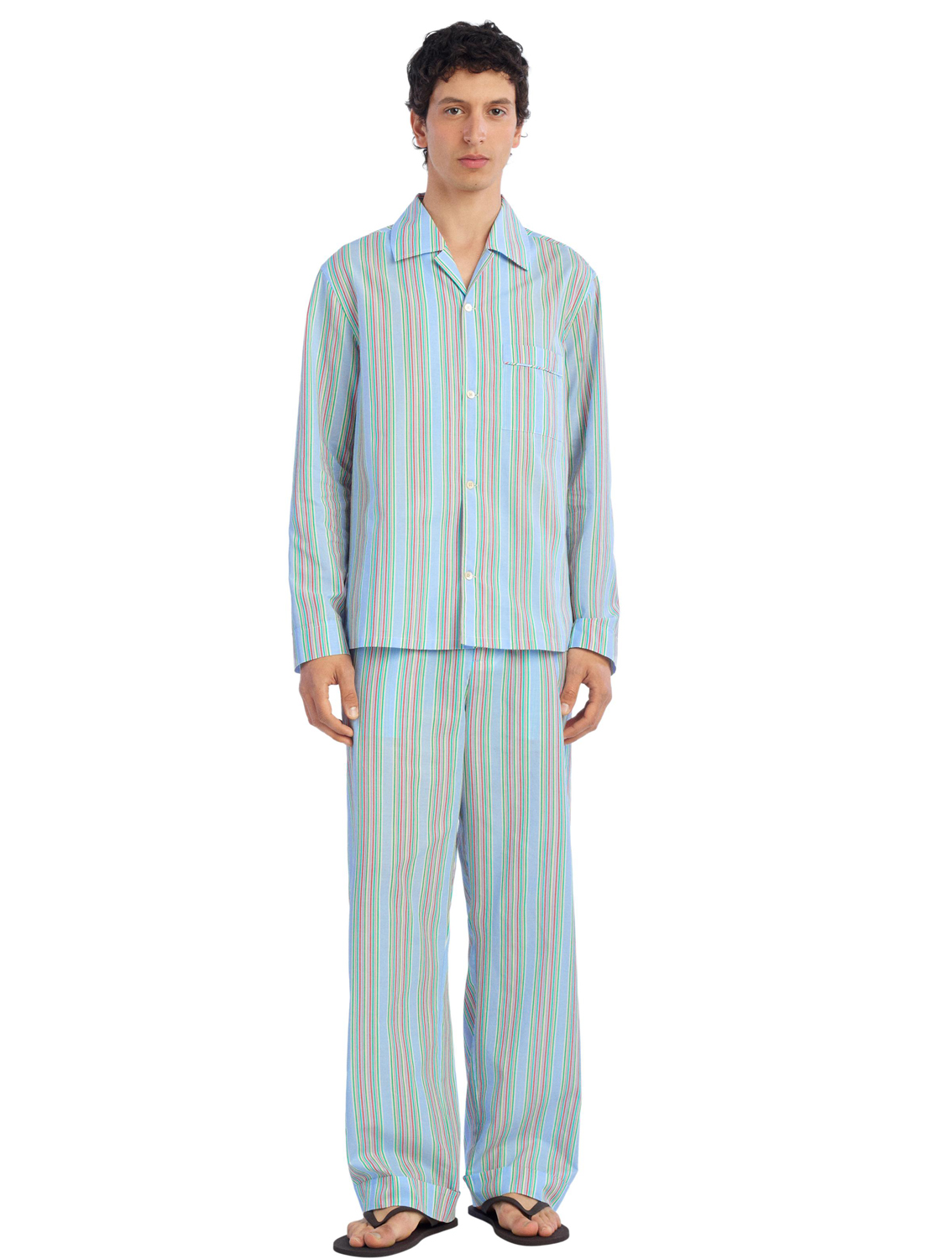 Брюки Zara Benito Antonio Collection Relaxed Fit Striped Jacquard, светло-синий