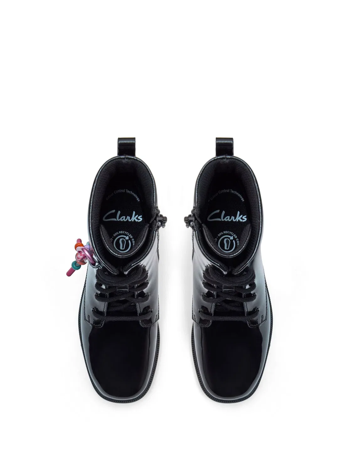 Ботинки Clarks Oaklyn Charm O. детские, кожаные, черные — фото 2