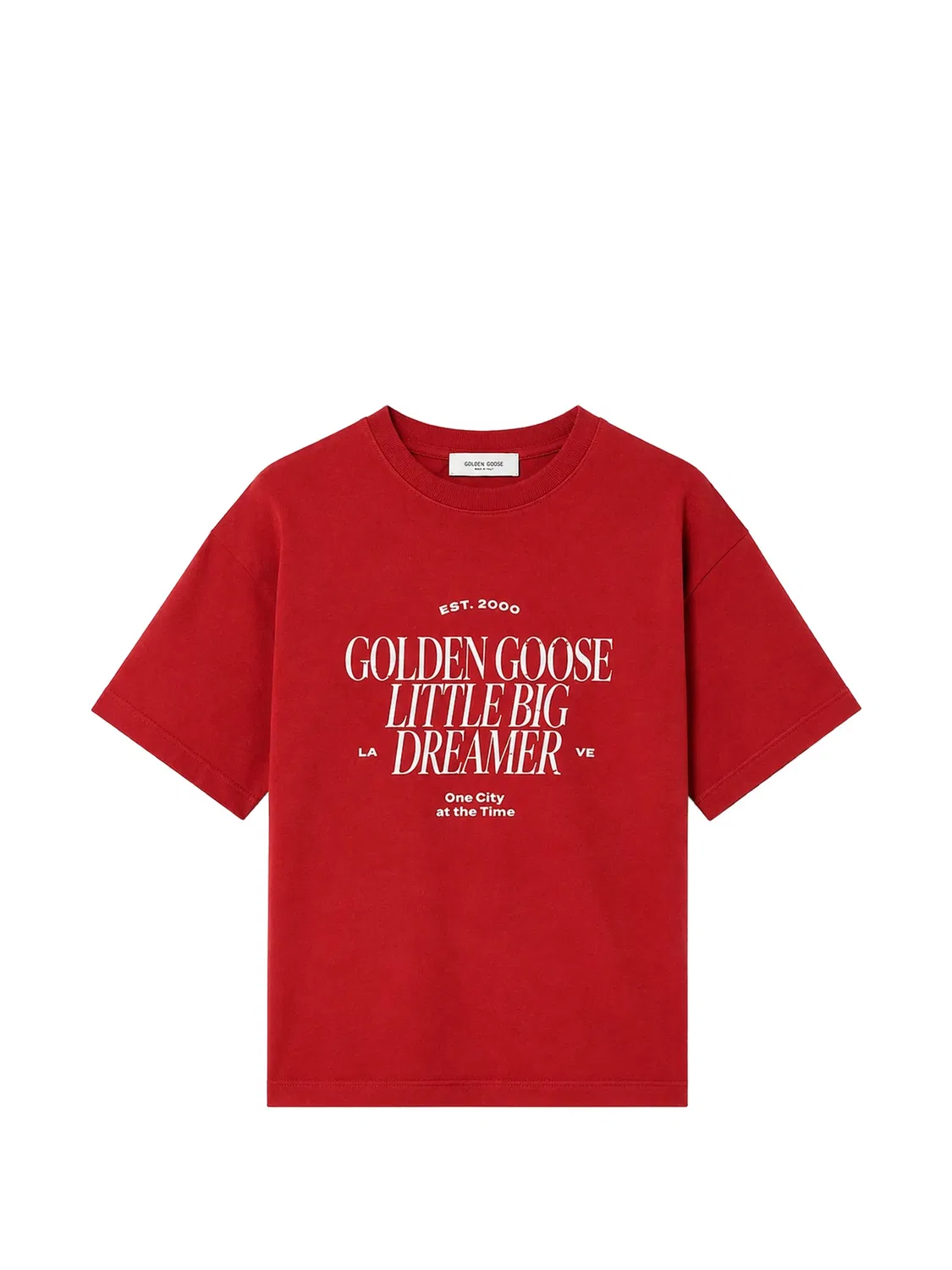Футболка с надписью Golden Goose Kids, красный