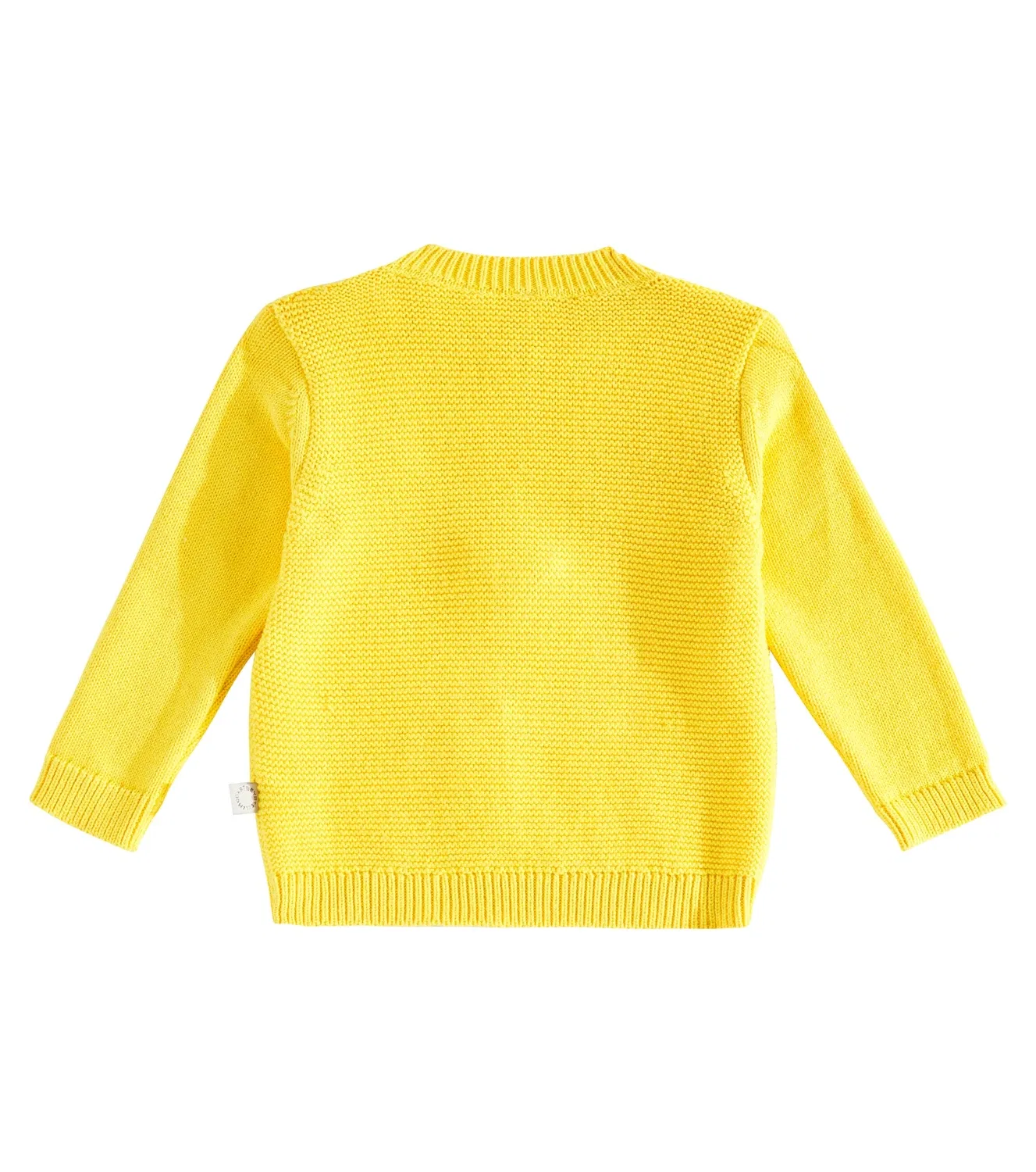 Детский хлопковый свитер с застежкой на плече Stella Mccartney Kids, желтый — фото 2