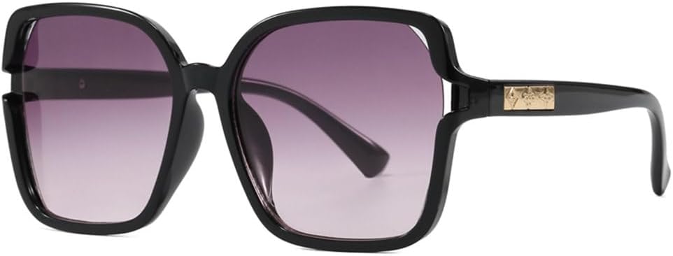 

Солнцезащитные очки с градиентным покрытием для женщин, большие очки для мужчин, ретро-очки, черные солнцезащитные очки, защитные очки от УФ-излучения UV400, модные очки JWMSXYQR, 05