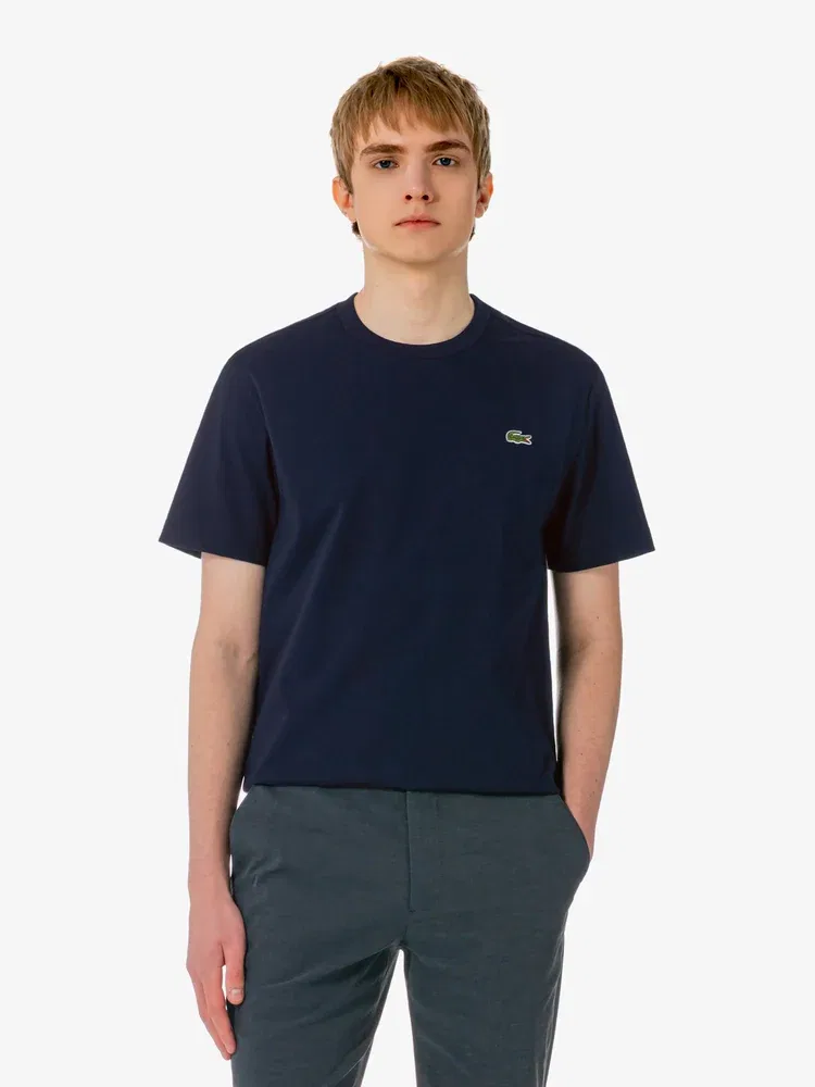 Футболка мужская с коротким рукавом, модель TH380E LACOSTE, Navy — фото 4