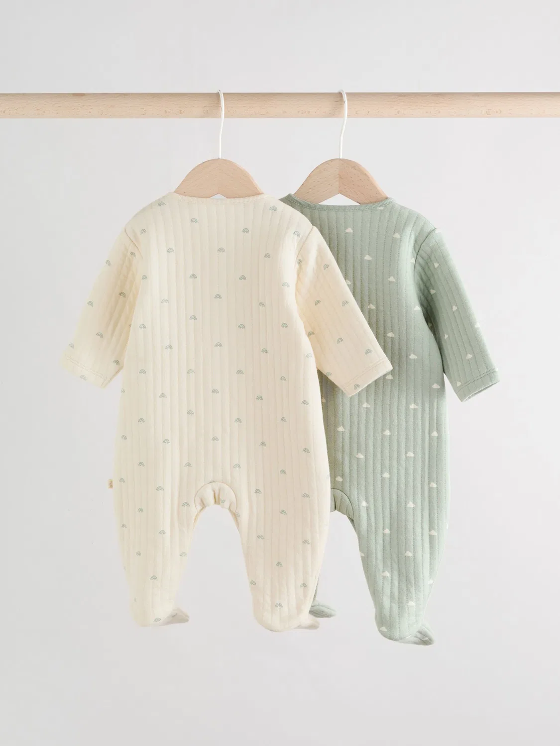 Комплект спальных костюмов, стеганые, Sage Green Next, зеленый — фото 2