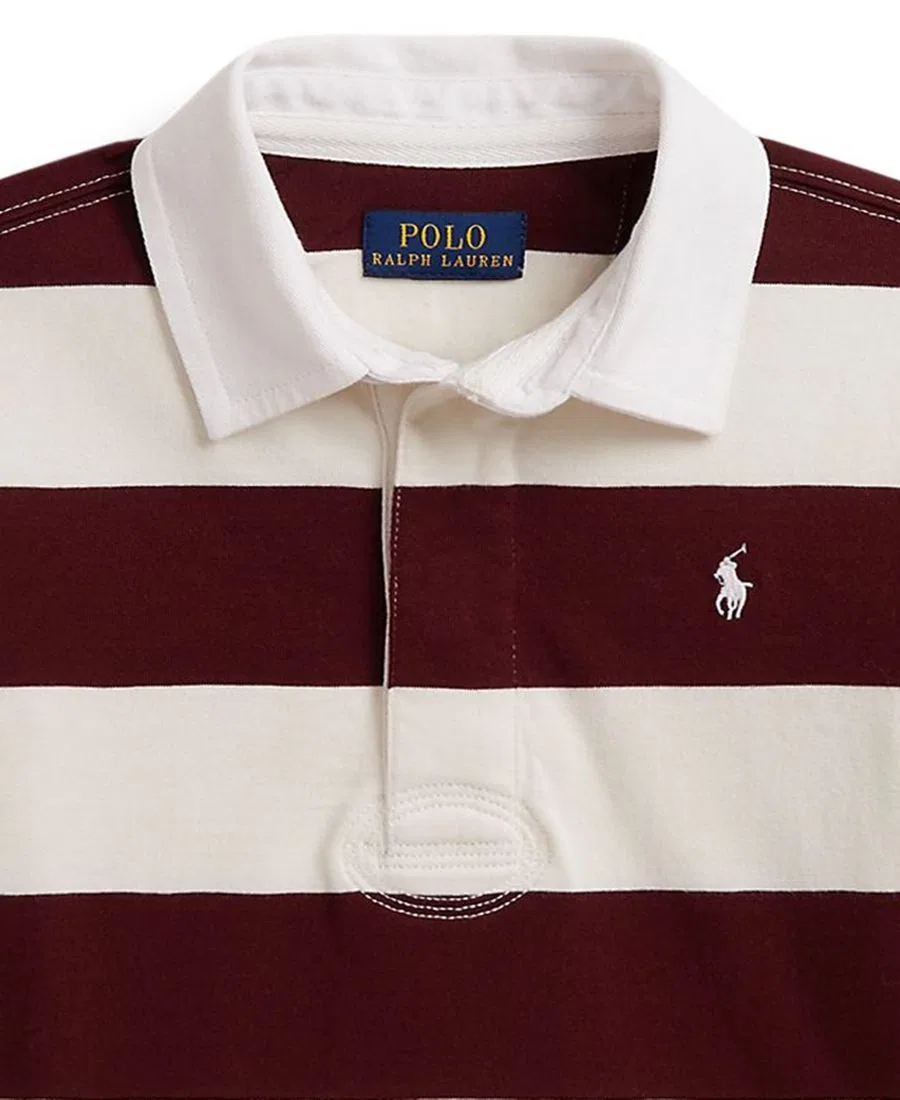 Рубашка-регби с длинным рукавом Iconic Polo Ralph Lauren, Rich Ruby/Nevis — фото 3