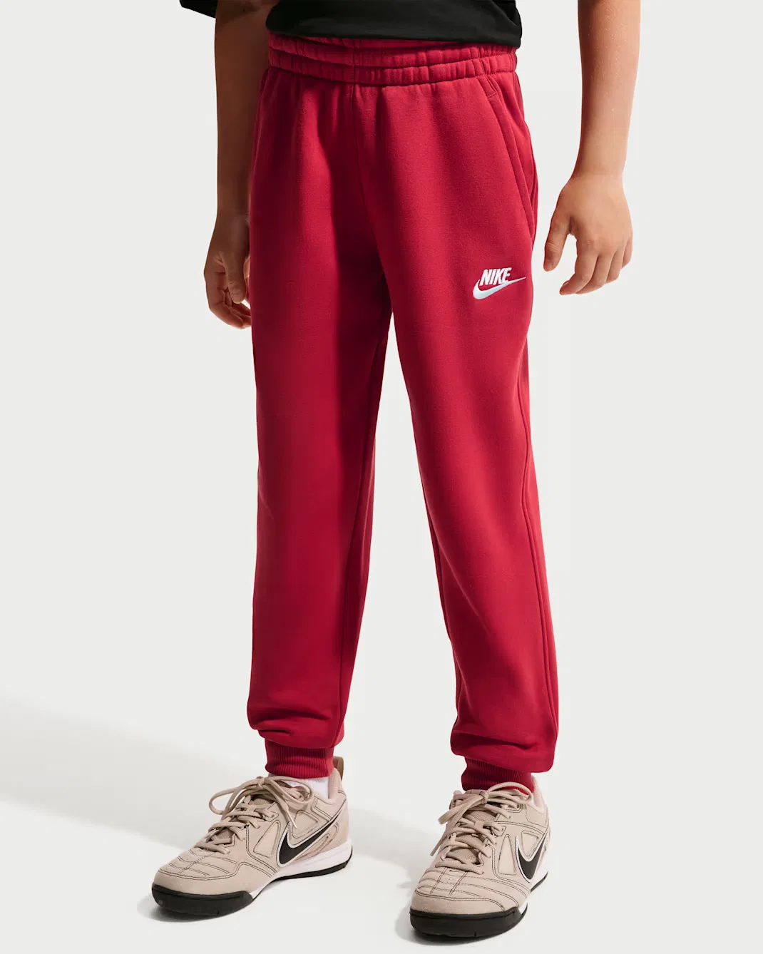 Детские спортивные штаны Nike Sportswear Club Fleece, Tough Red/White — фото 2