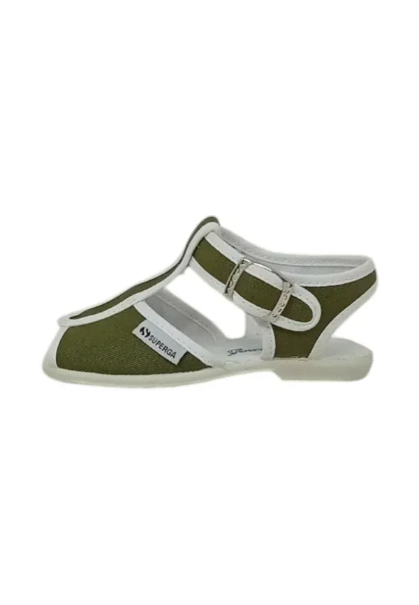 Сандалии с открытым носком, Sandali, Superga, Green, зеленый