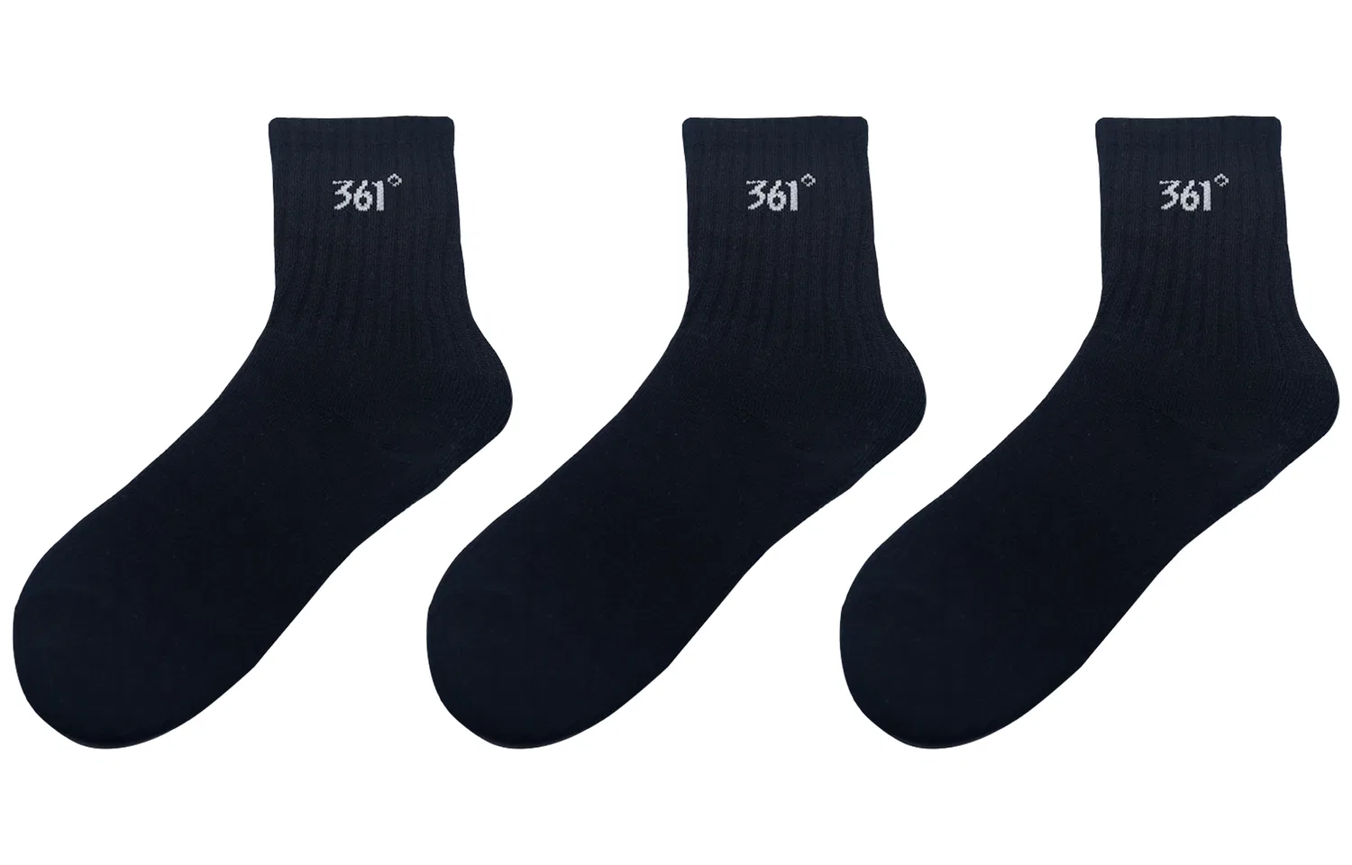 Детские носки до колена, 3 пары, 361°, Black (3 Pack)