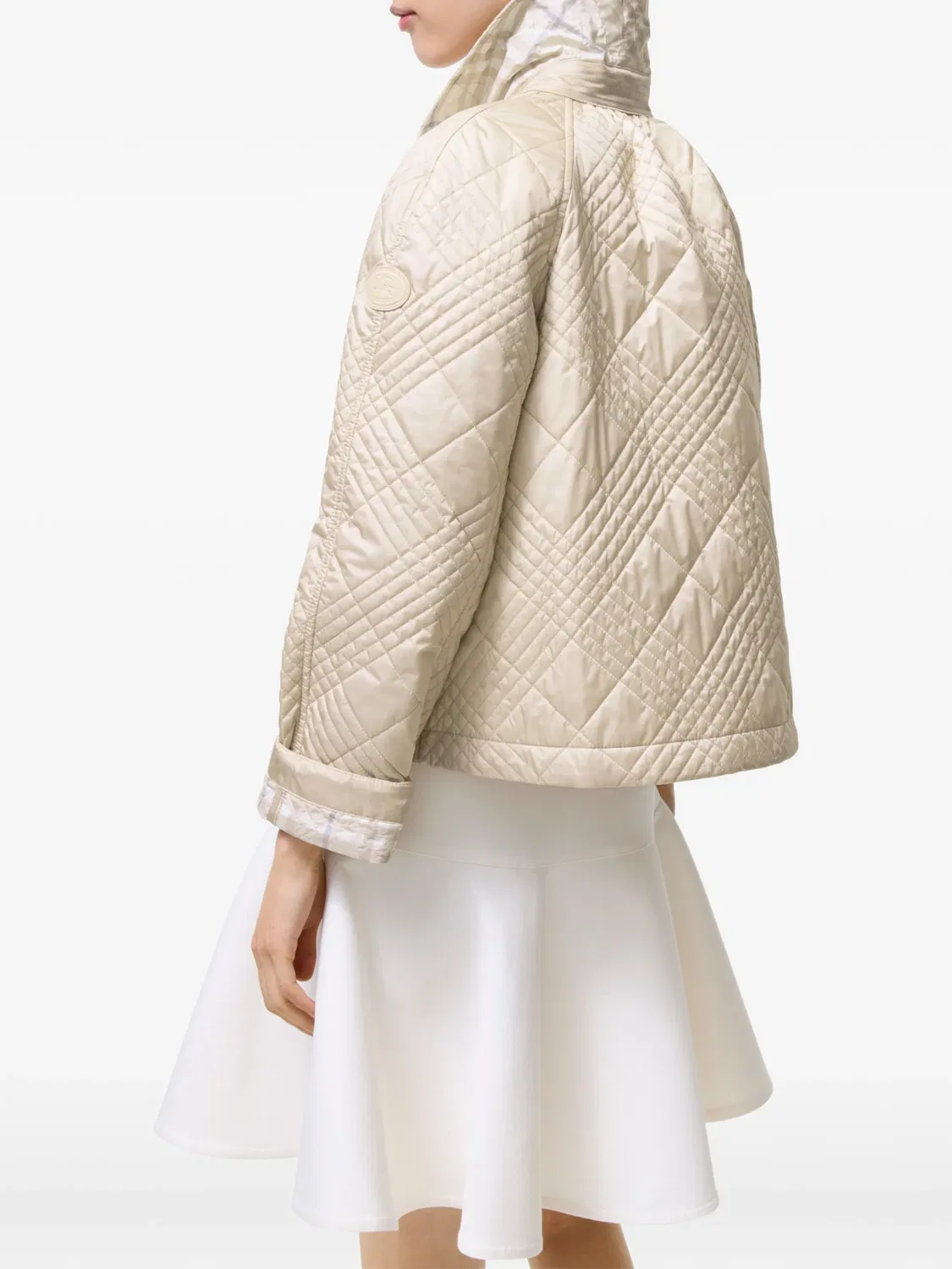 Стеганая куртка Tiffield Burberry, нейтральные цвета — фото 4