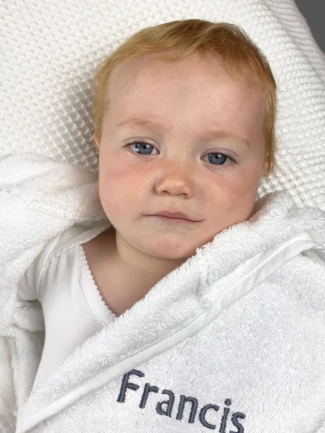 Халат детский Personalized Bathrobe от Babyblooms, серый — фото 2
