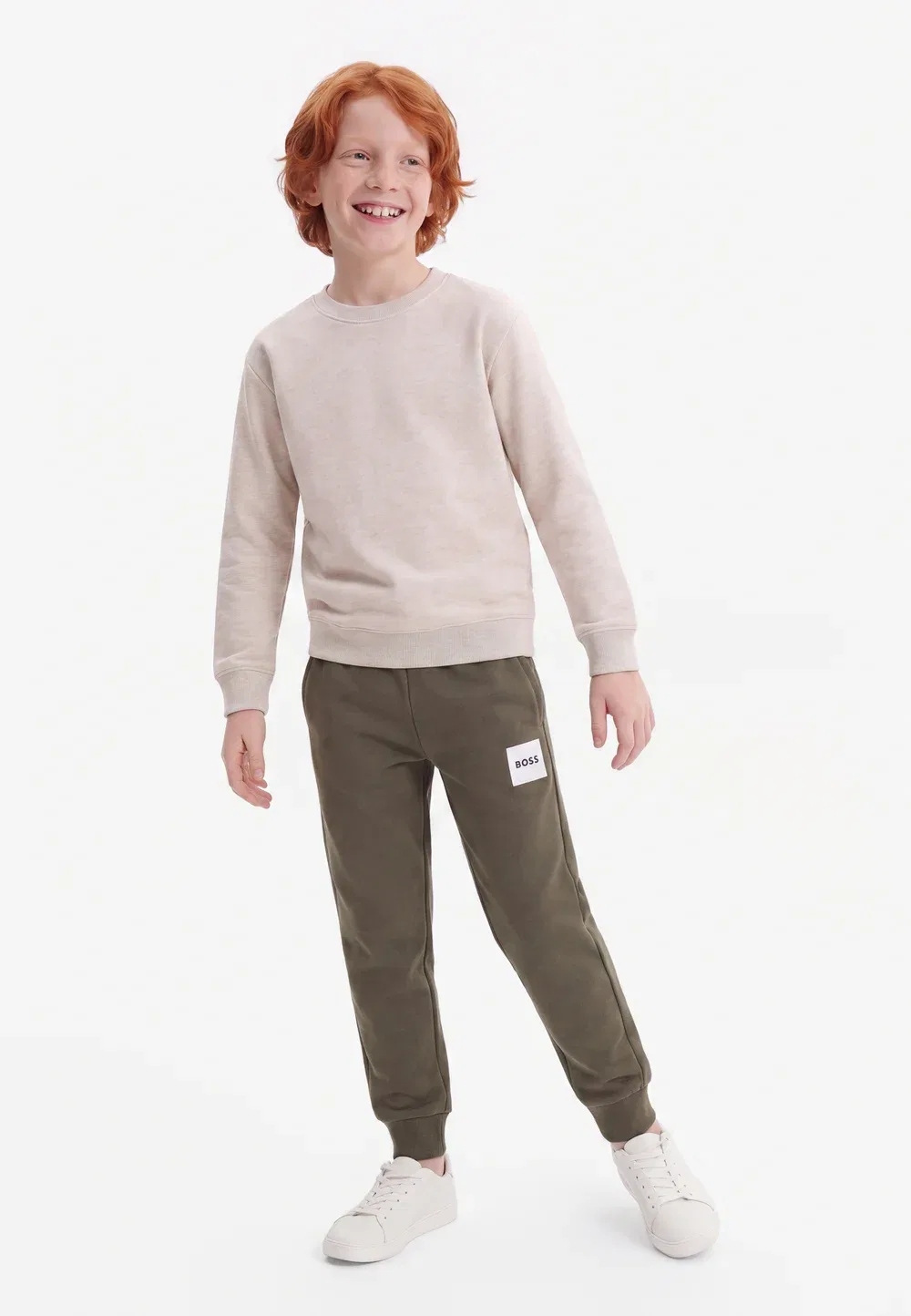 Детские и подростковые спортивные штаны - спортивные брюки Boss Kidswear, Olive Night