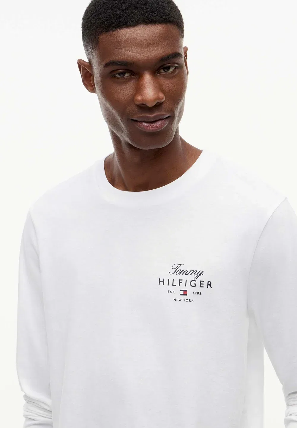 Script stack ls regu - long sleeved top Tommy Hilfiger, White — фото 4