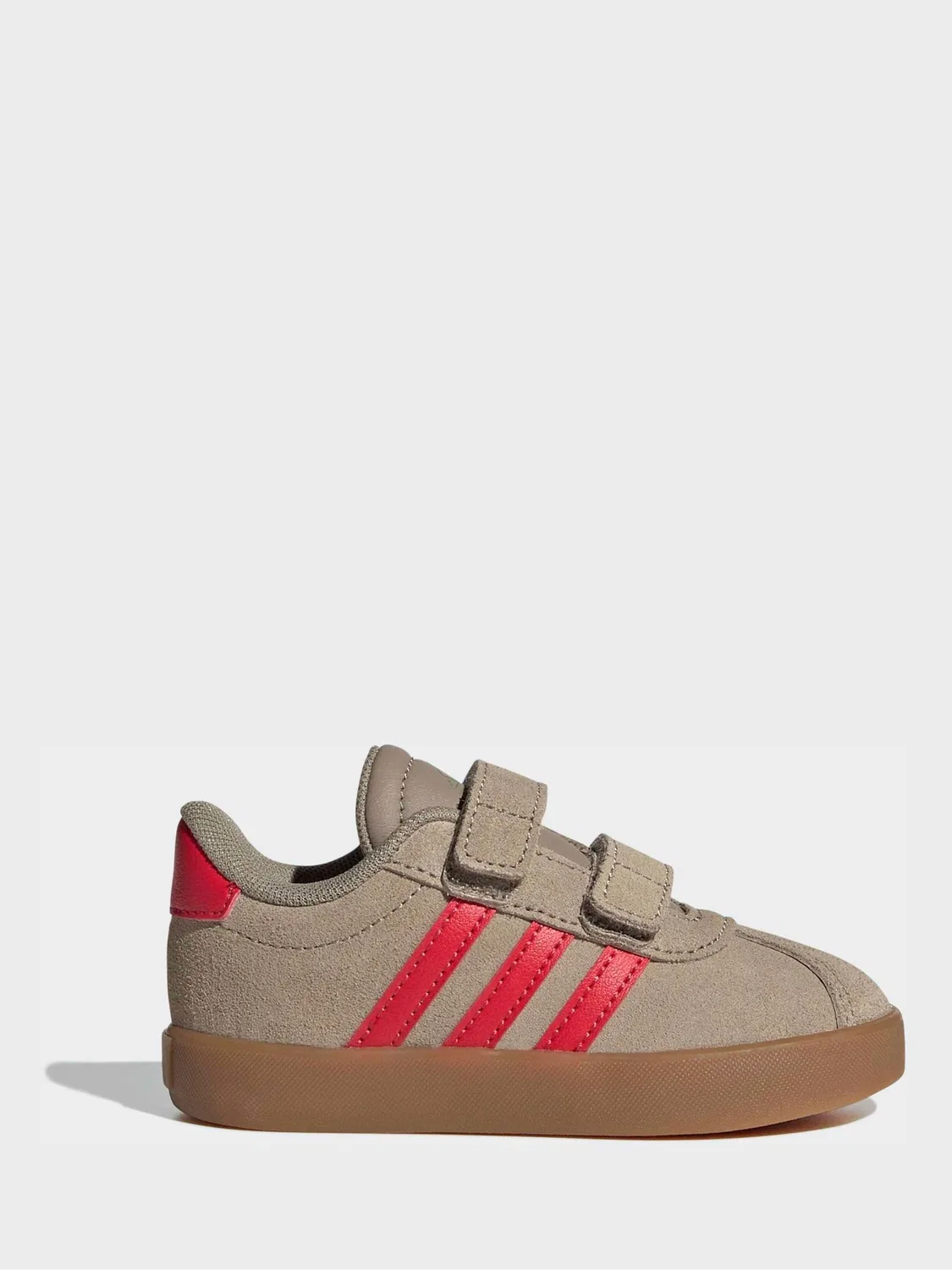 Кроссовки с липучками VL Court 3.0 adidas, коричневый