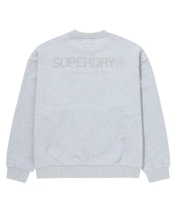 Свитшот корейский, Superdry, Light Melange Grey — фото 3