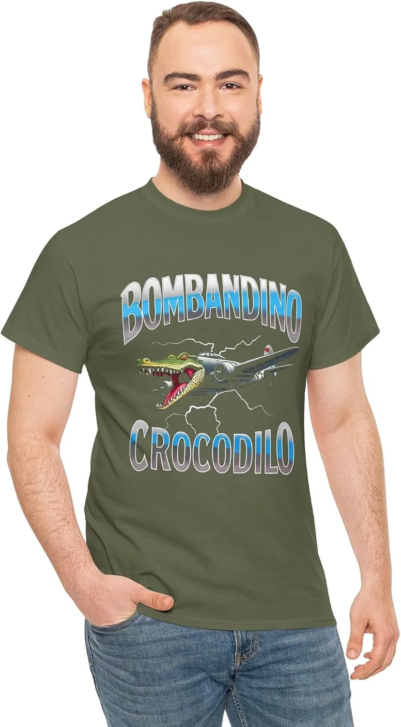 Футболка с принтом Bombandino Crocodilo, хаки — фото 2