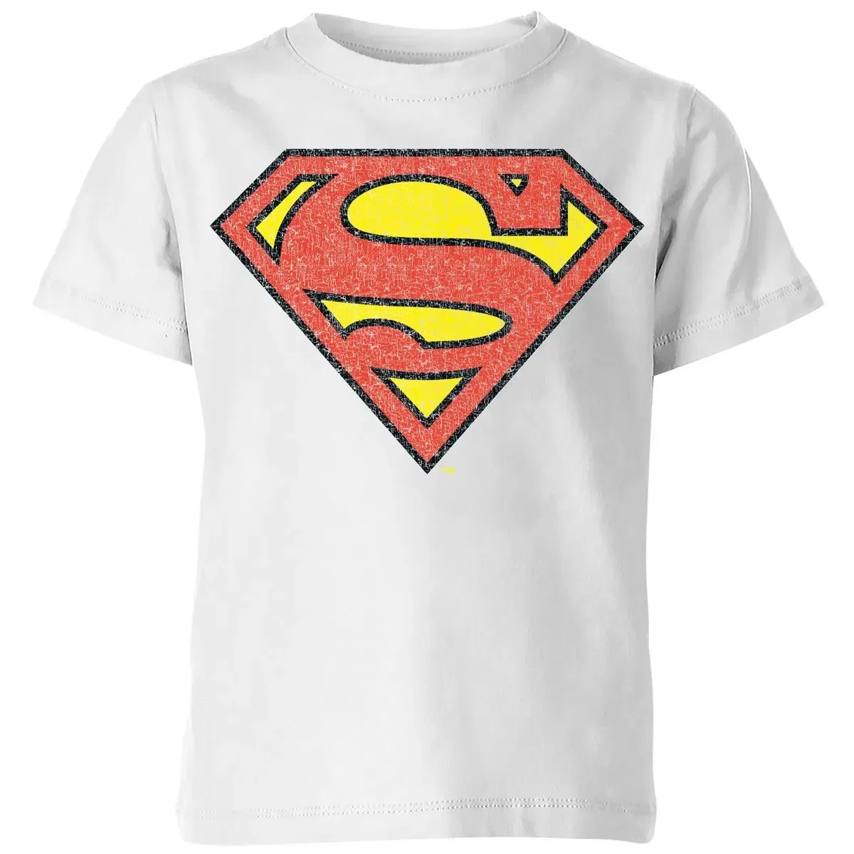 Детская футболка с принтом Superman Crackle Logo Zavvi, White
