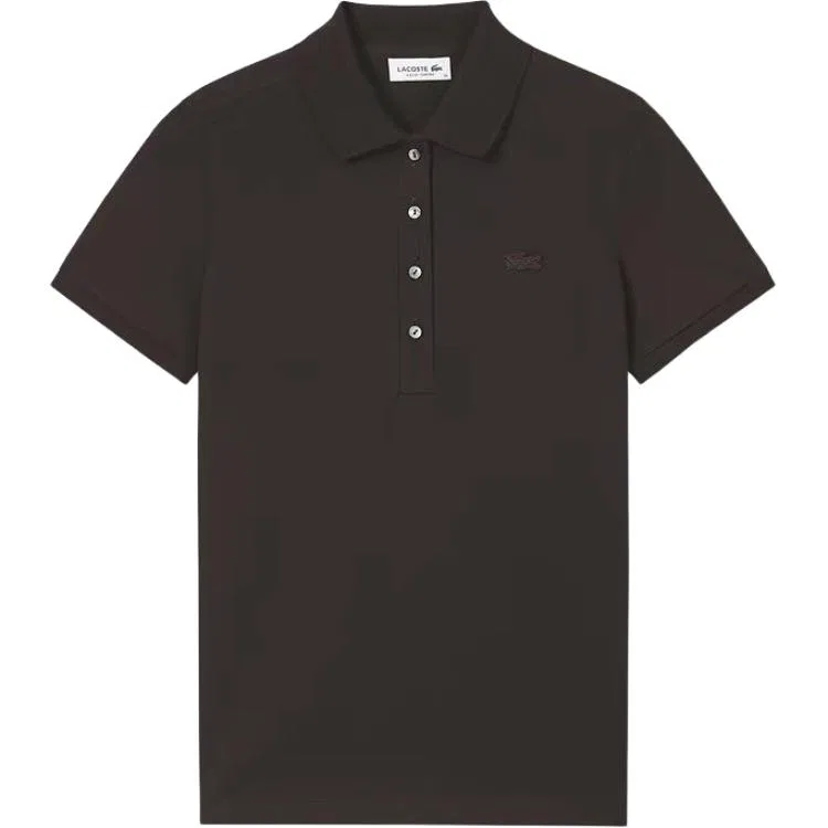 Женское поло Lacoste Leather Brown
