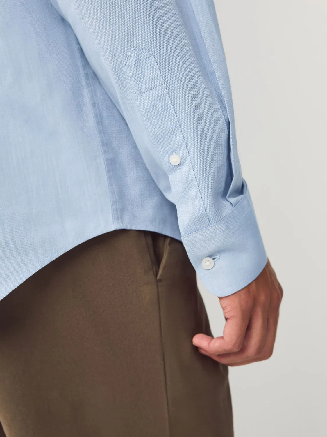 Оксфордская рубашка Slim Fit Next, Светло-голубой — фото 4