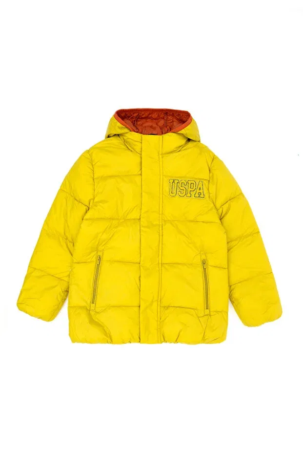 Детское пальто для мальчиков с капюшоном U.S. Polo Assn., Yellow