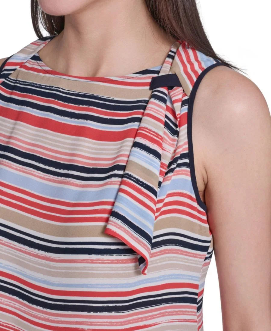 Блуза-топ без рукавов с боковыми завязками Tommy Hilfiger, Grenadine Multi — фото 4
