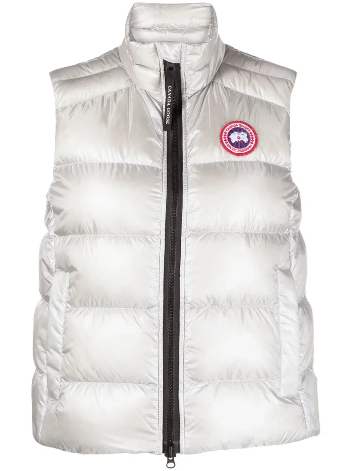 Жилет-пуховик с логотипом Canada Goose, серый