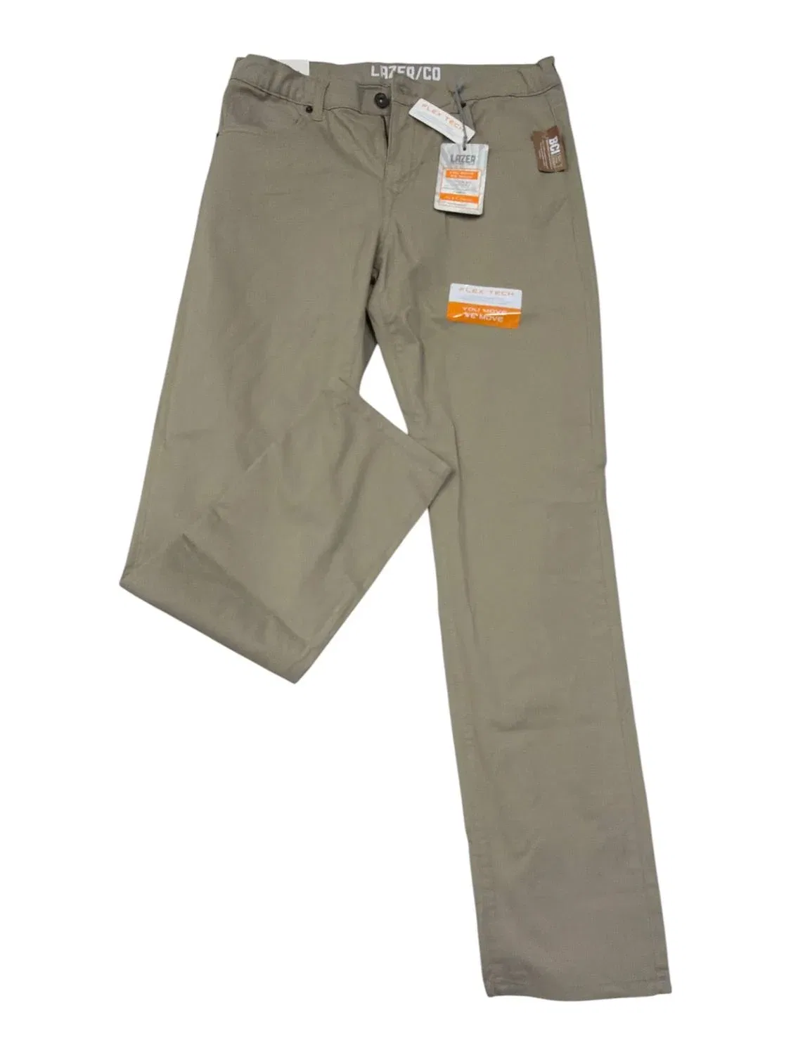 Детские прямые джинсы-штаны на резинке с пятью карманами Lazer, Tan/Khaki — фото 2
