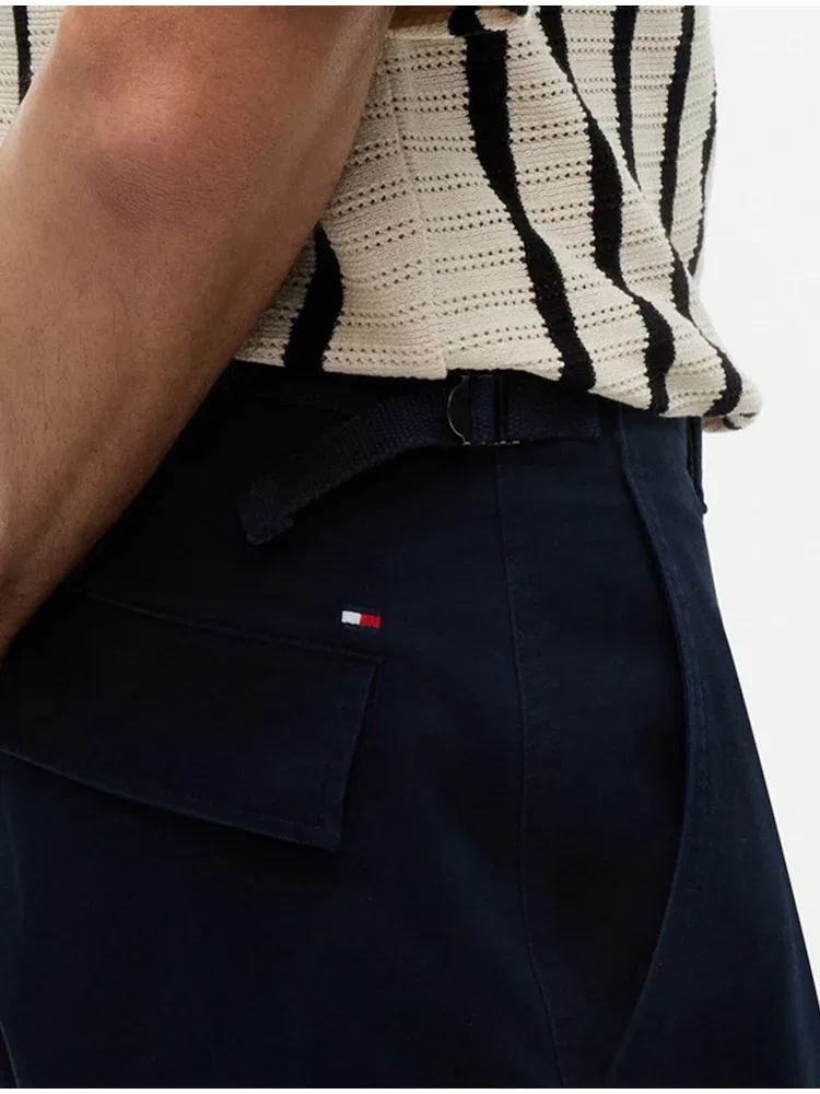 Шорты карго из твила TOMMY HILFIGER, Navy — фото 3