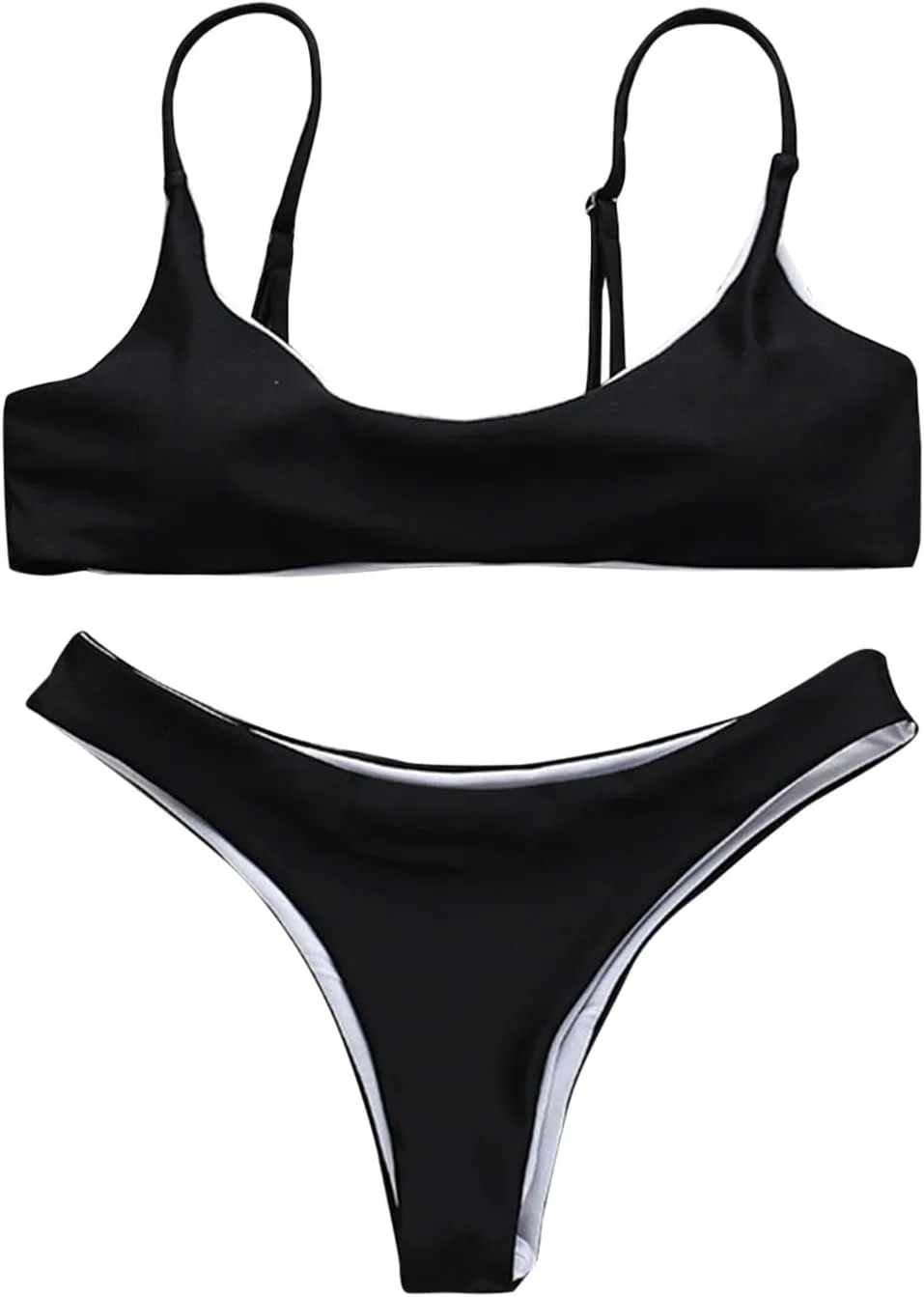 Женский бандо бикини Push Up с регулируемыми бретелями, Black — фото 4