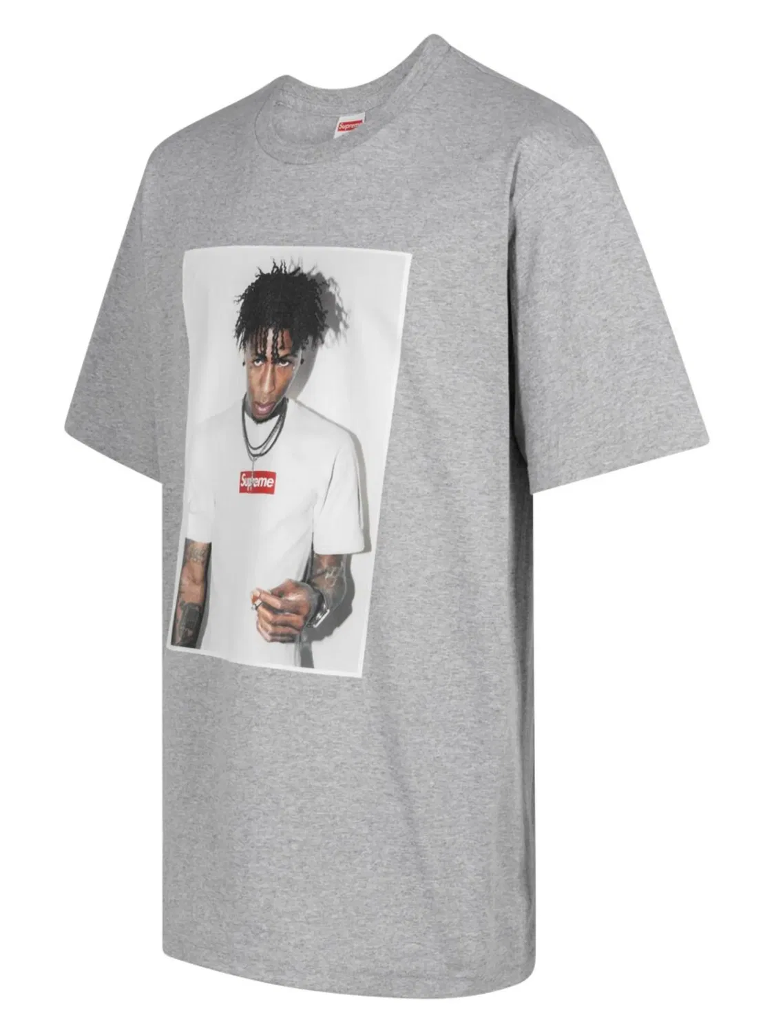 Supreme Футболка NBA Youngboy "FW23 Heather Grey" — фото 3