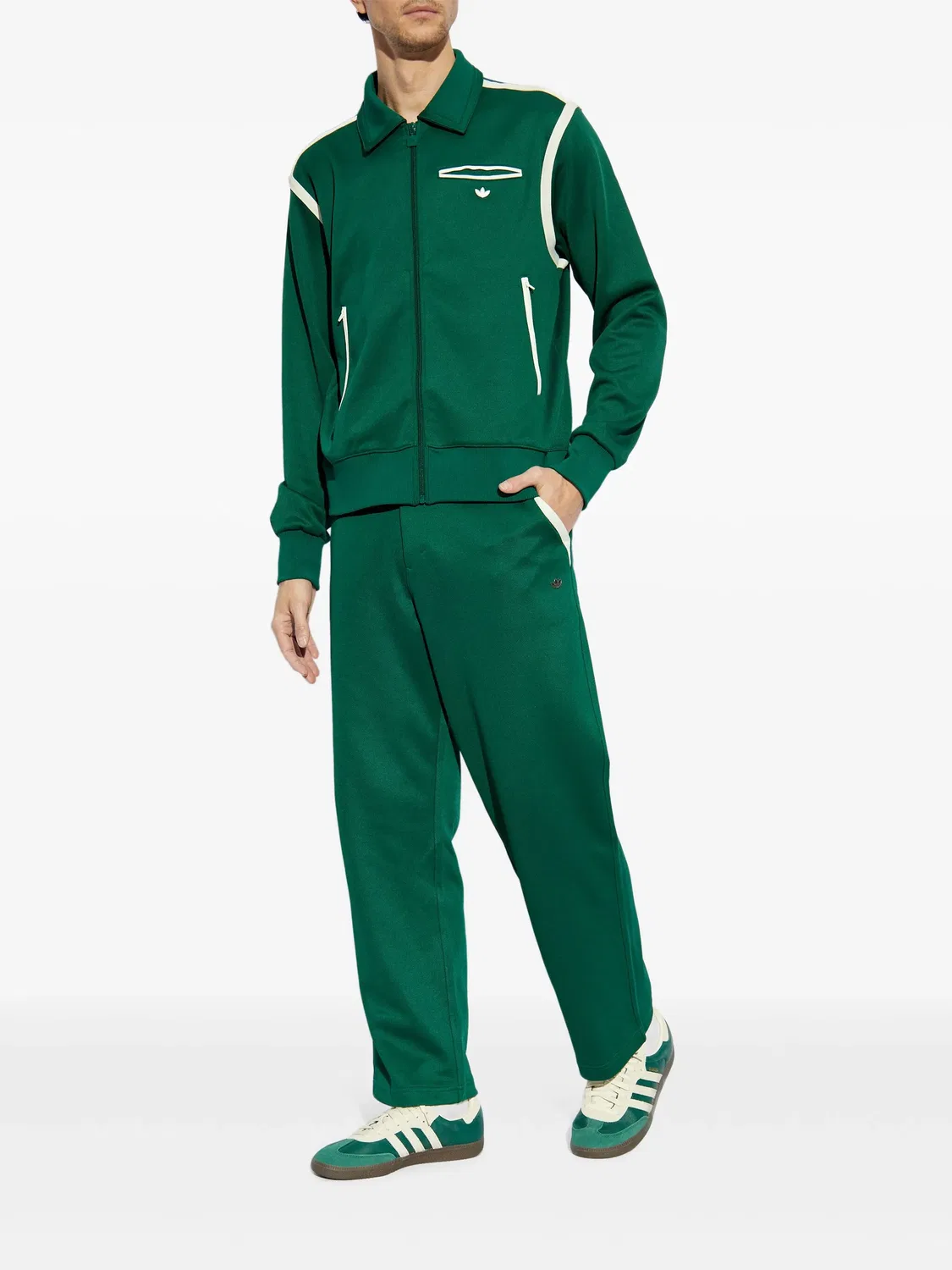 Спортивные брюки из переработанного полиэстера Adidas, зеленый — фото 4