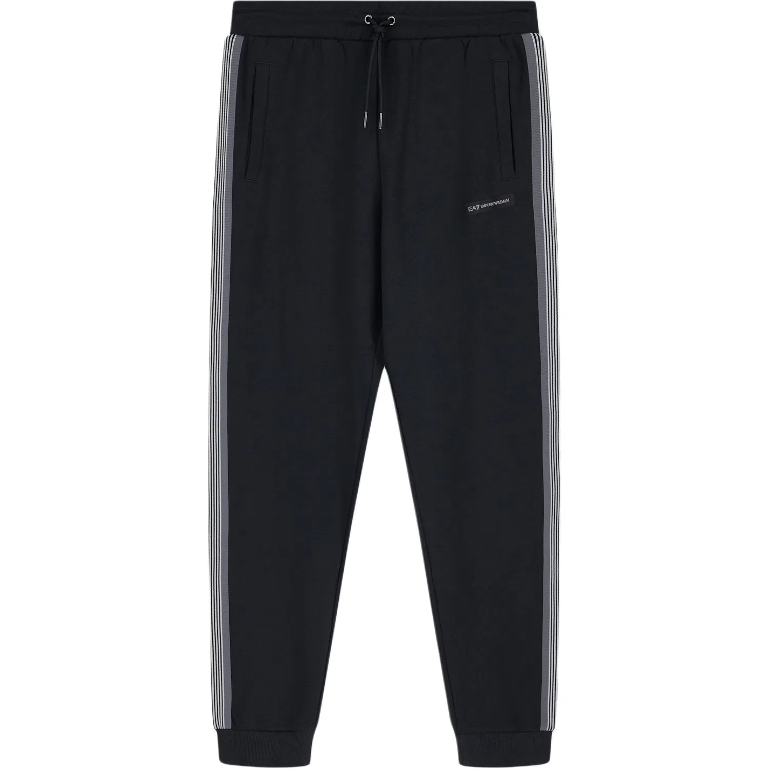 Мужские спортивные штаны трикотажные с манжетами EMPORIO ARMANI, Black