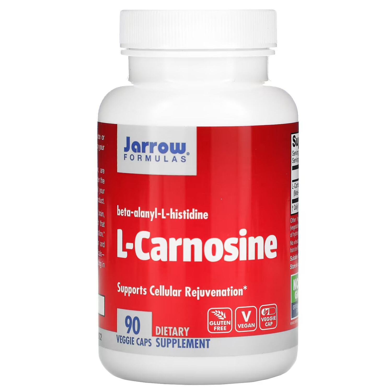 

Jarrow Formulas, L-карнозин, 90 растительных капсул