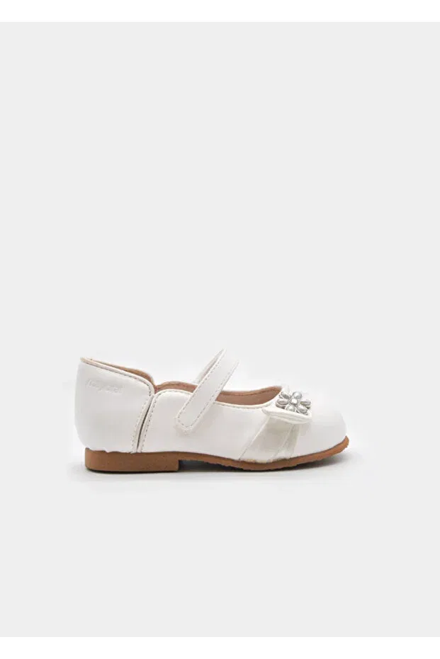 Детские балетки для девочек с принтом Classic mary jane girls' ballerinas 41729 Mayoral, White