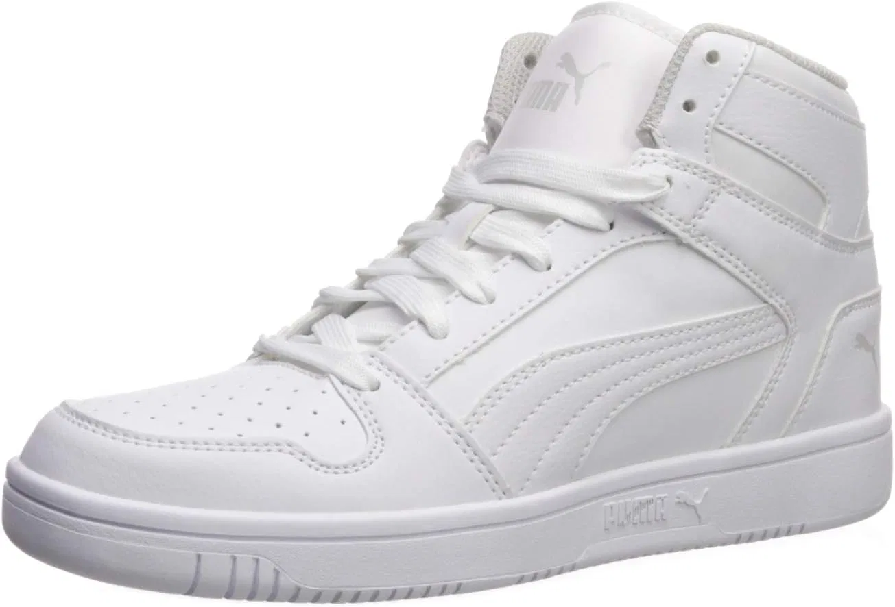 Детские кроссовки для девочек Rebound Layup Mid PUMA, Puma White/Gray Violet