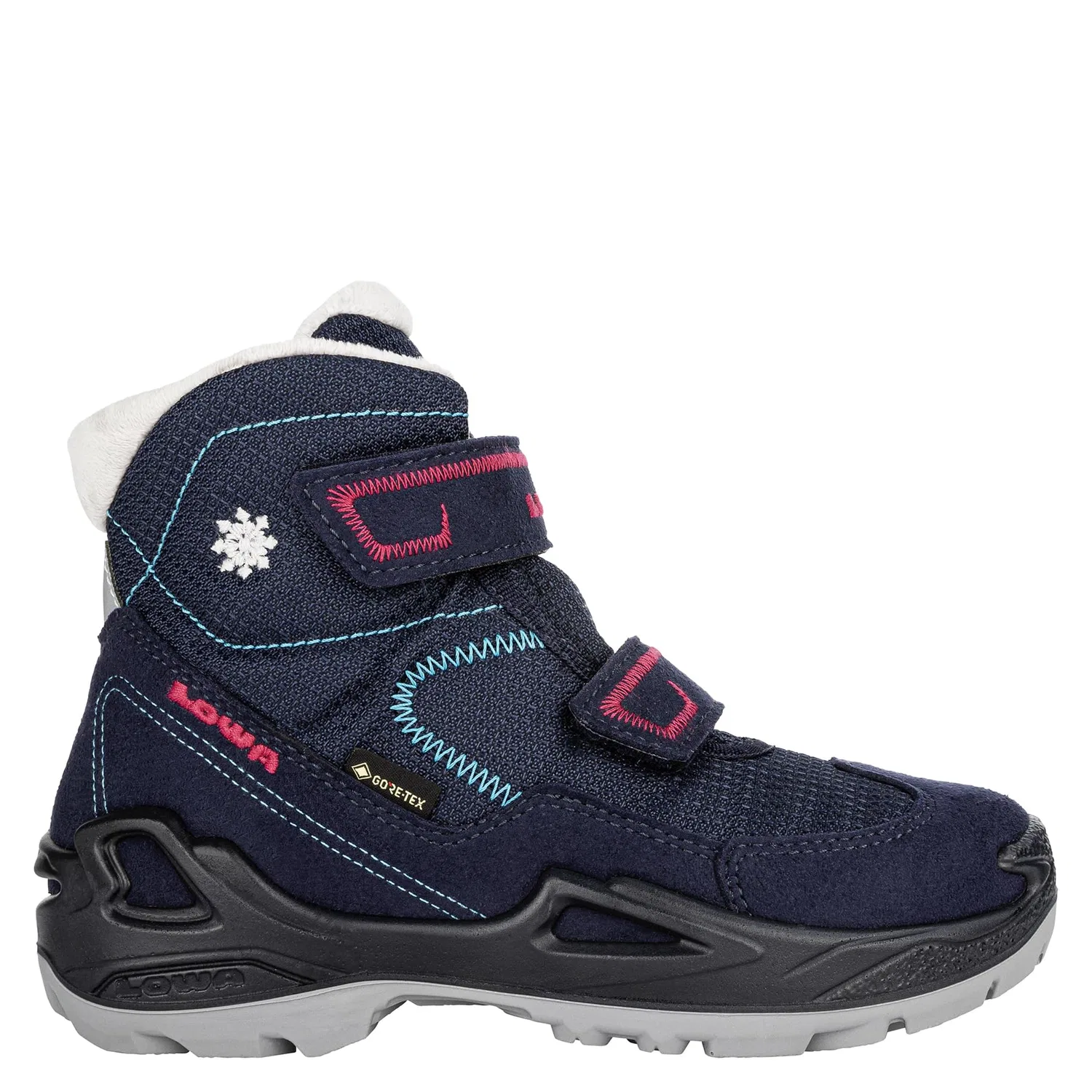 Детские ботинки для мальчиков с мембраной Milo Gtx Hi LOWA, Navy Magenta