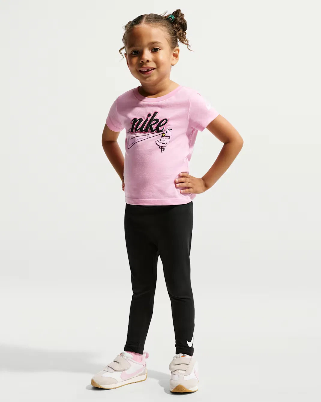 Детские леггинсы (комплект из 3 штук) Nike, Black/Playful Pink