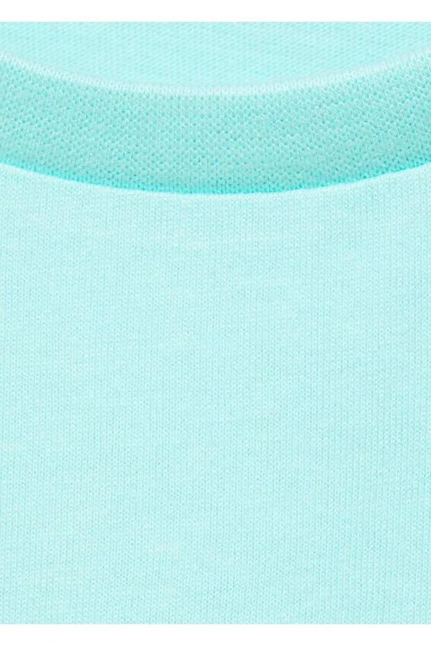 Детская футболка для девочек с оборками Mango Baby, Water Green — фото 4