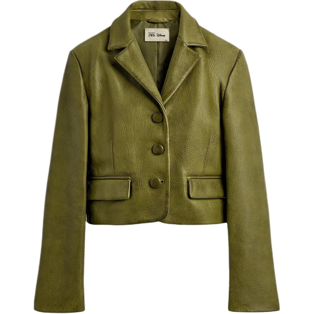 Женский деловой костюм x Disney/ X Harry Lambert FW25 Business Suit, ZARA, Green