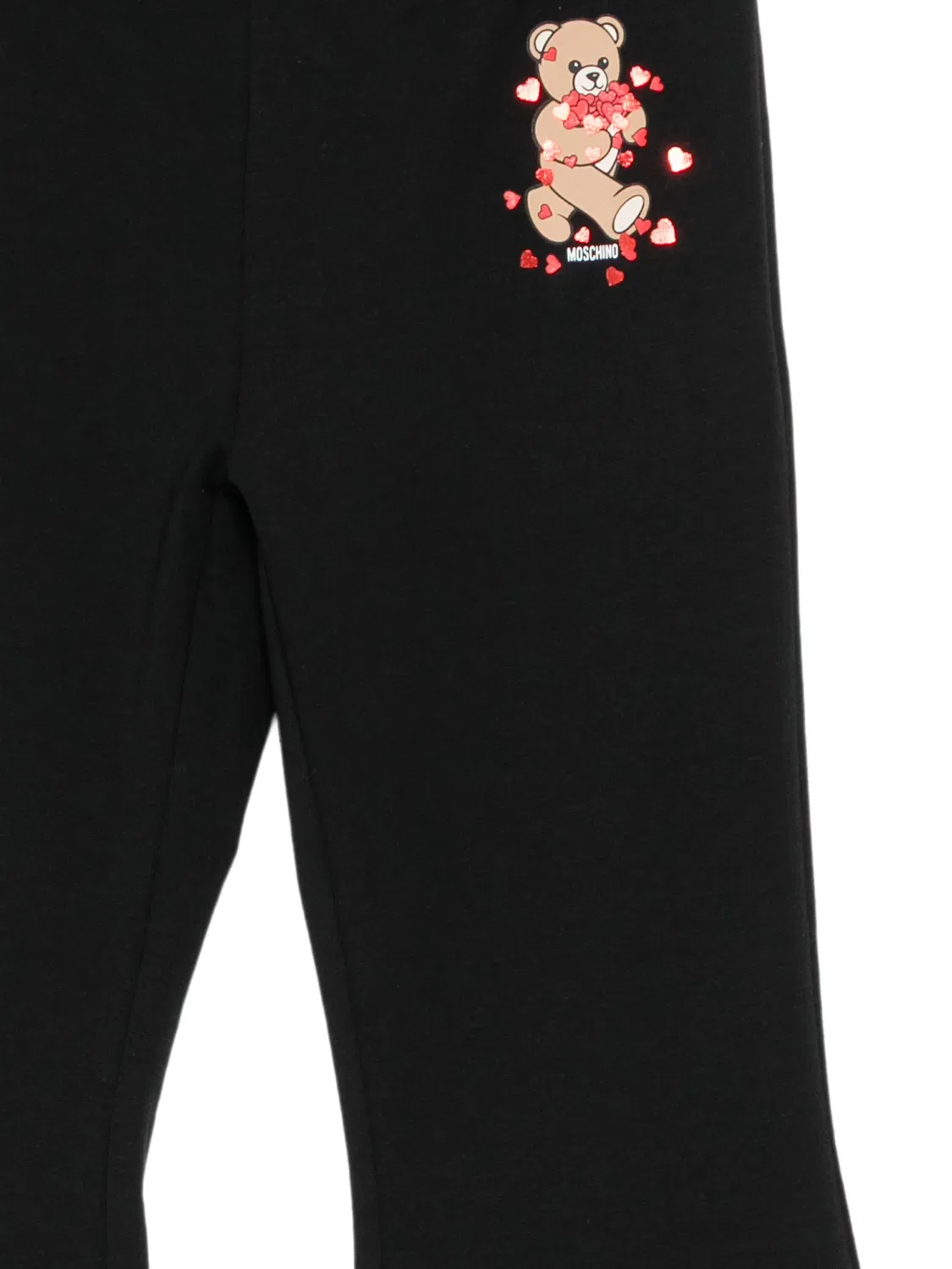 Расклешенные брюки с принтом Teddy Bear Moschino Kids, черный — фото 3