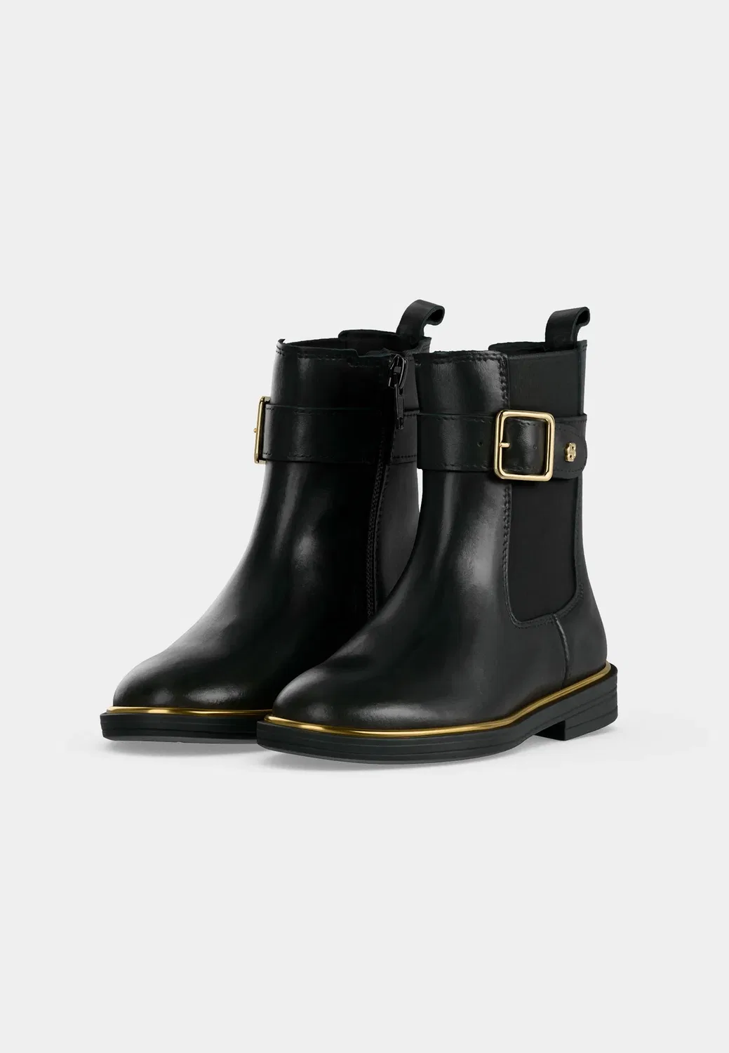 Детские и подростковые ботинки - классические ботильоны Boss Kidswear, Black — фото 3